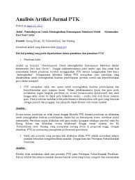 Berikut adalah kumpulan contoh jurnal penelitian terbaru berbagai judul yang kami persembahkan untuk menjadi referensi anda menyusun jurnal penelitian sebenarnya. Analisis Artikel Jurnal