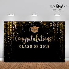 Black And Gold Backdrop Black And Gold Backdrop Graduation Party Poster Signage Personalised Printab In 2020 Gold Graduation Party Graduation Party Backdrops Graduation Party Themes