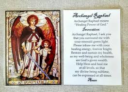 Arcangel rafael, oracion y cuando invocarlo. San Rafael Angel Arcangel Rafael Tarjeta Arcangel Rafael Etsy