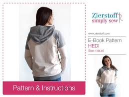Once you are conversant with this, it will be easy to learn how to sew following a pattern. Hedis Sweatshirt Hoody Pattern Sizes 158 42 Kids M Women S M L