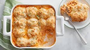 Bisquick Chicken Pot Pie Recipe 9x13 Pan Buffalo Chicken Pot Pie With Cheddar Biscuits Recipe Recipes Pot Pies Recipes Cooking Recipes