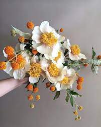 Buddleia Globoda Pops Orange In This Gorgeous Wedding Bouquet Flowers Flower Arrangements Floral Arrangements Flowers Bouquet