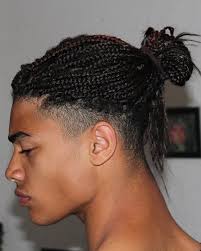 Claw on braided ponytail bun updo cover hair piece fake hair extensions as human. The Best Box Braids For Men With Hair Extensions Hairstylecamp