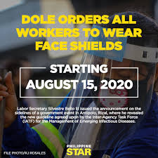 Meanwhile, hospital workers and public going inside a medical facility should be using face shields as part of the health protocols. The Philippine Star On Twitter Wearing Of Face Shields On Top Of Face Masks Will Be Mandatory In Workplaces Starting On Saturday To Prevent The Spread Of Covid 19 The Department Of Labor