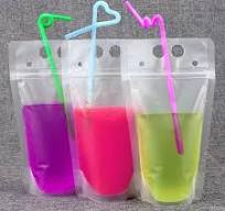 Save Big on Bulk Milk Tea Bag Reusable Beverage Bags: 500ml Self Supporting  Ziplock Pouches, Clear Plastic Food Packaging, Juice Stand Up Zip Lock ...