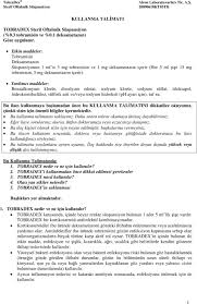 Kullanma Talimati Tobradex Steril Oftalmik Suspansiyon 0 3 Tobramisin Ve 0 1 Deksametazon Goze Uygulanir Pdf Free Download