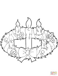 Corona De Adviento Para Colorear
