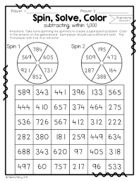 Addition And Subtraction Within 1 000 No Prep Partner Games Second Grade Math Math Subtraction Third Grade Math