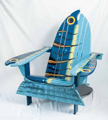 Blue Fish Folk Art Chair Authentic Seacoast Trading Company Lectern Woodworking Plans Art Chair Mailbox Woodworking Plans