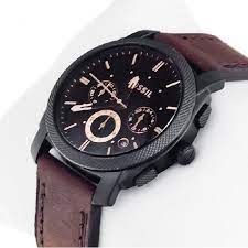 Fossil watches, leather handbags & accessories are perfect for any occasion fossil is an american watch and lifestyle company, creatively rooted in authentic vintage and classic design. Official Warranty Fossil Men S Fs4656 Machine Mid Size Chronograph Dark Brown Leather Watch 100 Original