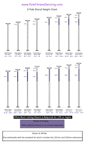 x pole dance pole height chart 3 the pole fitness dancing shop