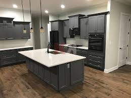 Shaker Gray Kitchen Cabinets In 2020 Kitchen Cabinets In Bathroom Shaker Kitchen Design Transitional Kitchen Design