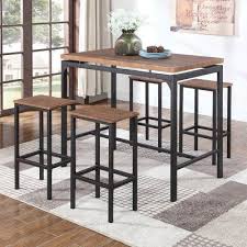 Coaster Furniture 5 Piece Rectangular Pub Table Set 182002 Vinyl Chairs Pub Table Sets Counter Height Pub Table