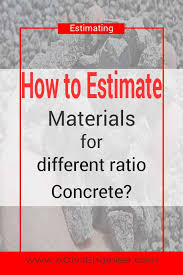 How To Calculate Materials For Different Ratio Concrete A