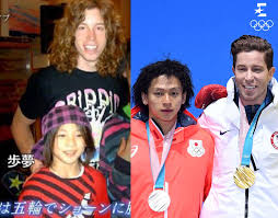 It earned him a score of 96, surpassing james for top ranking. Eurosport Throw Thursday Left A Young Ayumu Hirano å¹³é‡Žæ­©å¤¢ Meets Snowboarding Legend Shaun White Right Hirano Stands On The Podium At Pyeongchang 2018 With His Hero Facebook