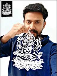 Ganapathy Paper Cutting Art How's it....