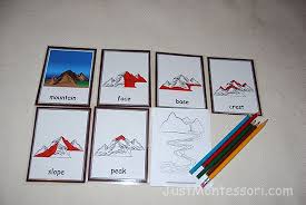Parts Of A Mountain Montessori Geography Geography Activities Montessori Elementary