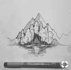 Pin Von Minnah Auf Art Landschaft Zeichnen Zeichnungen Strichzeichnung