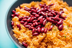 Sofrito, meat, olives, capers and spices are cooked in annatto oil. Easy Spanish Rice And Beans Mexican Rice Live Eat Learn