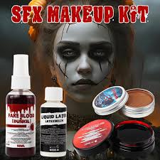 Amazon.com : SOVONCARE Halloween Fake Blood SFX Makeup Kit Special Effects  -Fake Blood Spray +Scar Wax+Fake Blood Cream +2 Stipple Spong+ Spatula  Tool, for Zombie vampire Blood Makeup : Beauty & Personal
