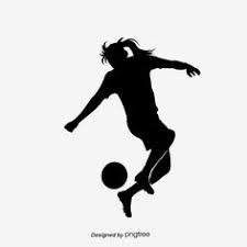 صورة ظلية مرسومة باليد لاعبي كرة القدم من النساء لعب كرة القدم المرسومة كرة القدم حرف png وملف psd للتحميل مجانا in 2021 woman silhouette logo silhouette football logo