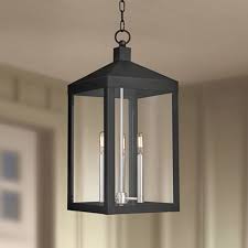 Nyack 24 High Black Outdoor Hanging Light 42m41 Lamps Plus In 2020 Outdoor Hanging Lights Hanging Lights Outdoor Hanging Candle Lanterns