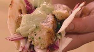 Stir in cabbage, corn, and jalapeño. Fish Tacos With Quick Slaw Avocado Sauce And Green Rice Rachael Ray Show