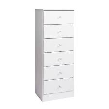 White & walnut tall boy chest of 5 drawers. Tall Thin Dresser Target