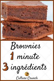 Brownies 1 Minute 3 Ingredients La Recette Facile En 2020 Recette Gateau Chocolat Facile Recette Facile Mousse Au Chocolat Legere