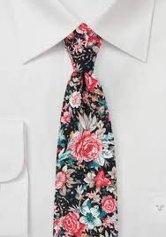 Floral ties aren't just for spring. Roses And Flower Print Tie In Cotton Bows N Ties Com