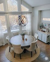 The Most Perfect Round Dining Room Table This Is In Our Eat In Kitchen Area Complete With The Mo Round Dining Room Round Dining Room Table Round Dining Table