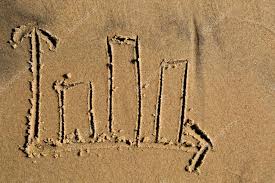 Bar Chart Drawn In The Sand Stock Photo Bigandt 66233473