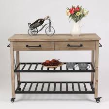 two drawer kitchen cart