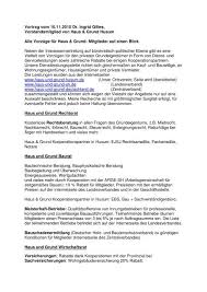 Herzlich willkommen bei haus und grund münchen. Vortrag Vom 10 11 2010 Haus Grund Husum