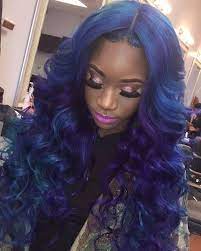 Blue Extensions With Purple Highlights Add My Code When You Sign Up For Mercari Njjude Follow Me Tjrenee Purple Hair Black Girl Hair Styles Bold Hair Color