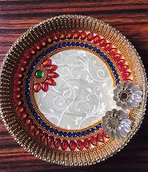 Diy Aarti Thali Aarti Thali Pooja Thali Pooja Thali Decoration Pooja Room Rangoli Thali Decoration Ideas Kalash Decoration Festival Decorations