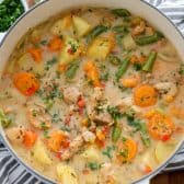 Add the chicken, ½ teaspoon salt and ½ teaspoon ground pepper, and cook until the chicken is cooked through, about 5 minutes. Chicken Stew Spend With Pennies
