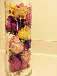 This gorgeous dried bouquet comes with a fashionable white vase, so it's ready to display right away. Got Beautiful Flowers From My Boyfriends Mom For My Birthday But Roses Die So Quickly This Quick Diy Will Allow You To K Laundry Scents Clear Vases Quick Diy