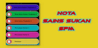 Nota ini telah direka untuk memantapkan pengetahuan sains sukan dengan bertujuan memberikan murid pendedahan dan pengenalan kepada pengetahuan, kemahiran, dan pengalaman asas sains sukan yang menjurus kepada perkembangan dalam sukan. Nota Sains Sukan Spm Latest Version For Android Download Apk