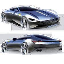 Car Design Sketch On Instagram Ferrari Roma Official Sketches By Francesco Russo Frarusso88 Senior Designe Car Design Sketch Car Design Automotive Design