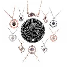 Projection 100 Languages I Love You Necklace Price 4 95 Free Shipping Hashtag3 Wedding Pendant Diamond Bar Necklace Evil Eye Necklace Gold