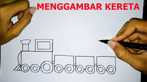 Klik gambarnya untuk membuka gambar dalam ukuran besar untuk kemudian bisa. Cara Mudah Menggambar Kereta Api Untuk Anak How To Draw A Train Easily For Kids Youtube