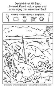David spares king saul coloring page from king david category. David Spared King Saul Coloring Pages