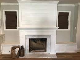 La Maison Design On Instagram Completed This Fireplace By Changing The Window Layout And Adding Bench Seating To Fr Fireplace Fireplace Mantel Designs Design