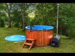 Hot Pot Mit Gfk Einsatz Timberin Outside Heaters Outdoor Spa Hot Tub