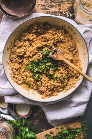 Veganer Vollkornrisotto Mit Pilzen Und Miso Paste Rezept Pilze Zubereiten Kurbis Pasta Essen