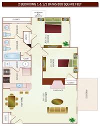 2 Bed 1 5 Bath 858 Square Feet Renting A House Floor Plans Apartments For Rent