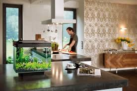 Small Aquarium As Interior Design Element Mediterranean Living Rooms House Design Home