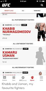 With a total of 12 weight classes (eight male and four female) the best martial artists in the world are ranked in the hope of working their way up the ladder and earning a match for the title. O 72 540 Pm L 3 Ufc A Z Weight Class Rankings 20 4 0 All Featherweight Fighters Champion Lightweight 3 Pfp Khabib Nurmagomedov Ufc The Eagle 27 0 0 All Lightweight Fighters Champion Welterweight 7