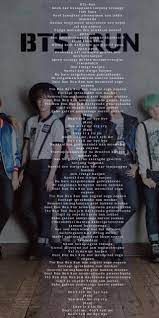 The japanese single version was released on march 15, 2016 under the pony canyon label. Bts Lyrics Run Bts Wallpaper Lyrics Bts Lyric Bts Song Lyrics